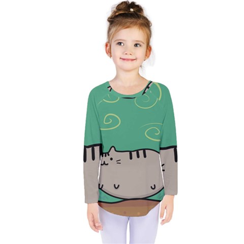 Fat Cat Kids  Long Sleeve Tee by Sapixe