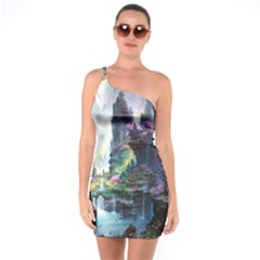 Fantastic World Fantasy Painting One Soulder Bodycon Dress by Sapixe