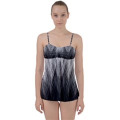 Feather Graphic Design Background Babydoll Tankini Set by Sapixe