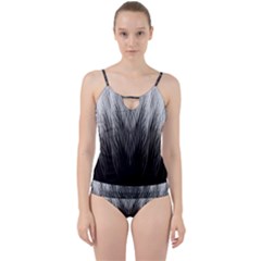 Feather Graphic Design Background Cut Out Top Tankini Set by Sapixe