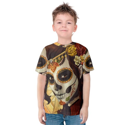 Fantasy Girl Art Kids  Cotton Tee by Sapixe