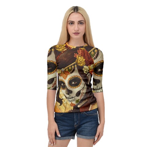 Fantasy Girl Art Quarter Sleeve Raglan Tee by Sapixe