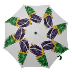 Flag Of Brazil Hook Handle Umbrellas (large) by Sapixe