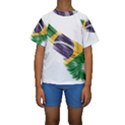 Flag Of Brazil Kids  Short Sleeve Swimwear View1