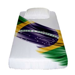 Flag Of Brazil Fitted Sheet (single Size) by Sapixe