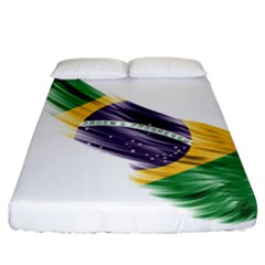 Flag Of Brazil Fitted Sheet (california King Size)