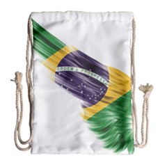 Flag Of Brazil Drawstring Bag (large) by Sapixe