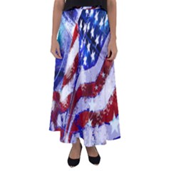 Flag Usa United States Of America Images Independence Day Flared Maxi Skirt by Sapixe