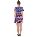 Flag Usa United States Of America Images Independence Day Drop Hem Mini Chiffon Dress View2