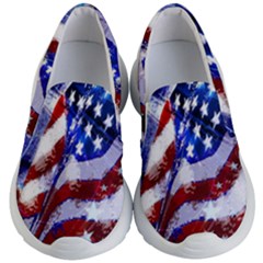 Flag Usa United States Of America Images Independence Day Kid s Lightweight Slip Ons