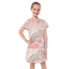 Wonderful Soft Flowers With Floral Elements Kids  Drop Waist Dress by FantasyWorld7