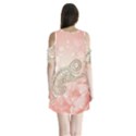 Wonderful Soft Flowers With Floral Elements Shoulder Cutout Velvet One Piece View2