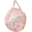 Wonderful Soft Flowers With Floral Elements Giant Round Zipper Tote View1