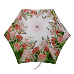 Flora Butterfly Roses Mini Folding Umbrellas by Sapixe