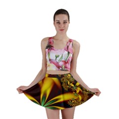 Floral Design Computer Digital Art Design Illustration Mini Skirt by Sapixe