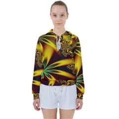 Floral Design Computer Digital Art Design Illustration Women s Tie Up Sweat