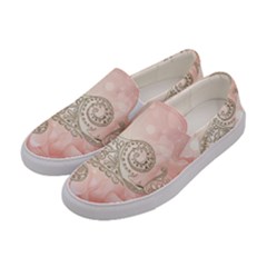 Wonderful Soft Flowers With Floral Elements Women s Canvas Slip Ons by FantasyWorld7