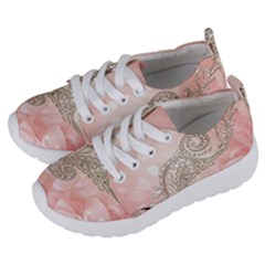 Wonderful Soft Flowers With Floral Elements Kids  Lightweight Sports Shoes by FantasyWorld7