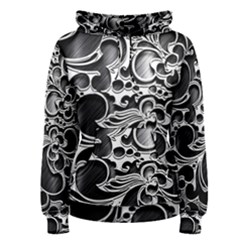 Floral High Contrast Pattern Women s Pullover Hoodie by Sapixe