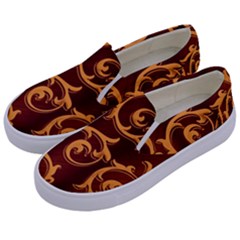 Floral Vintage Kids  Canvas Slip Ons by Sapixe