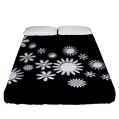 Flower Power Flowers Ornament Fitted Sheet (california King Size) by Sapixe