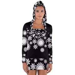 Flower Power Flowers Ornament Long Sleeve Hooded T-shirt by Sapixe