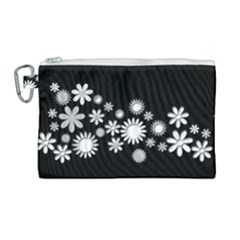 Flower Power Flowers Ornament Canvas Cosmetic Bag (large) by Sapixe