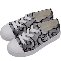 Floral Kids  Low Top Canvas Sneakers by Sapixe