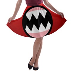 Funny Angry A-line Skater Skirt by Sapixe