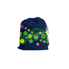 Flower Power Flowers Ornament Drawstring Pouches (small)  by Sapixe