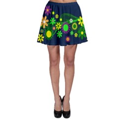 Flower Power Flowers Ornament Skater Skirt by Sapixe