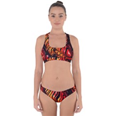 Fractal Mathematics Abstract Cross Back Hipster Bikini Set by Sapixe