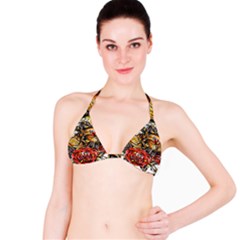 Flower Art Traditional Bikini Top by Sapixe