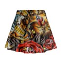 Flower Art Traditional Mini Flare Skirt View1