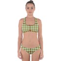 Geometric Tartan Pattern Square Cross Back Hipster Bikini Set View1