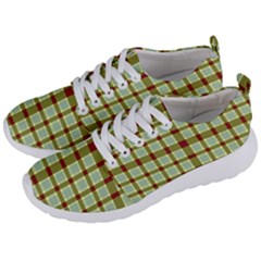 Geometric Tartan Pattern Square Men s Lightweight Sports Shoes by Sapixe