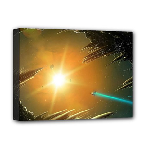 Future City Deluxe Canvas 16  X 12   by Sapixe