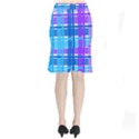 Gingham Pattern Blue Purple Shades Mermaid Skirt View2