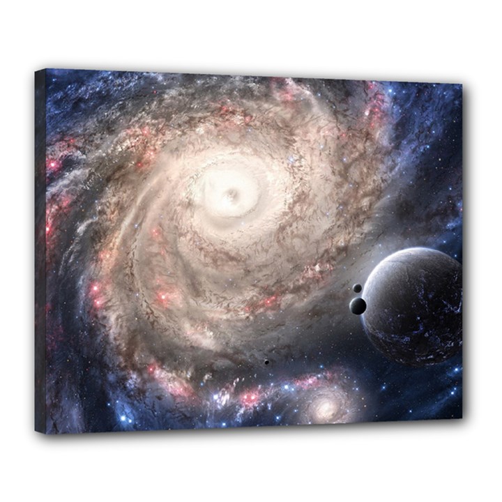 Galaxy Star Planet Canvas 20  x 16 