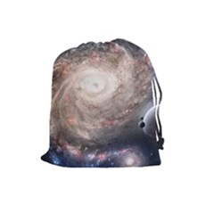 Galaxy Star Planet Drawstring Pouches (large)  by Sapixe