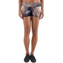 Galaxy Star Planet Yoga Shorts by Sapixe