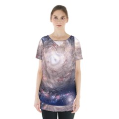 Galaxy Star Planet Skirt Hem Sports Top by Sapixe