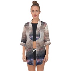 Galaxy Star Planet Open Front Chiffon Kimono by Sapixe