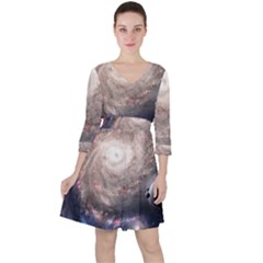 Galaxy Star Planet Ruffle Dress by Sapixe