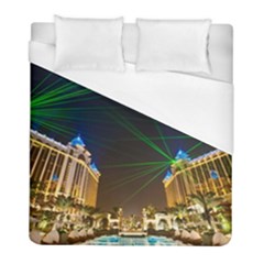 Galaxy Hotel Macau Cotai Laser Beams At Night Duvet Cover (full/ Double Size) by Sapixe