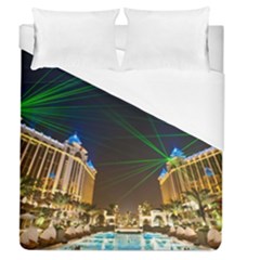 Galaxy Hotel Macau Cotai Laser Beams At Night Duvet Cover (queen Size) by Sapixe