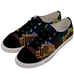 Galaxy Hotel Macau Cotai Laser Beams At Night Men s Low Top Canvas Sneakers by Sapixe