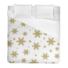 Gold Snow Flakes Snow Flake Pattern Duvet Cover (full/ Double Size) by Sapixe