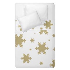 Gold Snow Flakes Snow Flake Pattern Duvet Cover Double Side (single Size) by Sapixe