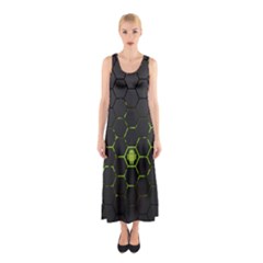 Green Android Honeycomb Gree Sleeveless Maxi Dress by Sapixe